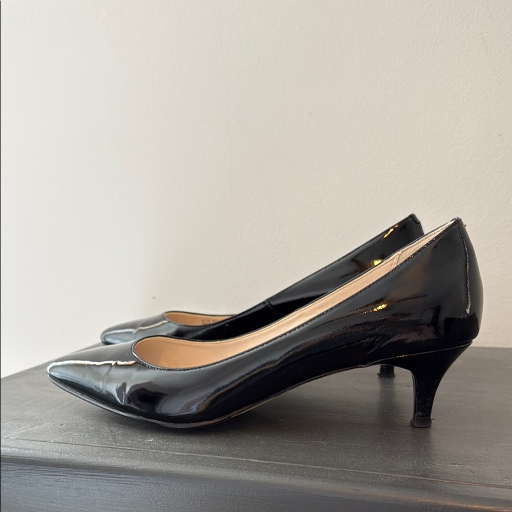 Cole Haan Black Kitten Heel Pumps